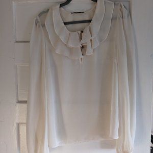 cream blouse